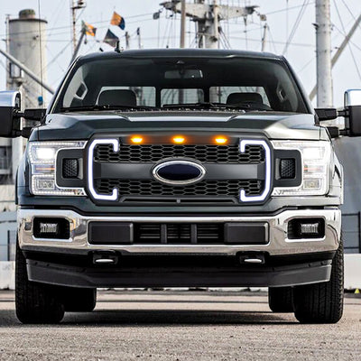 AMERICAN MODIFIED Raptor Style Mesh Grille for 2018-2020 Ford F150, Matte Black - VMInnovations