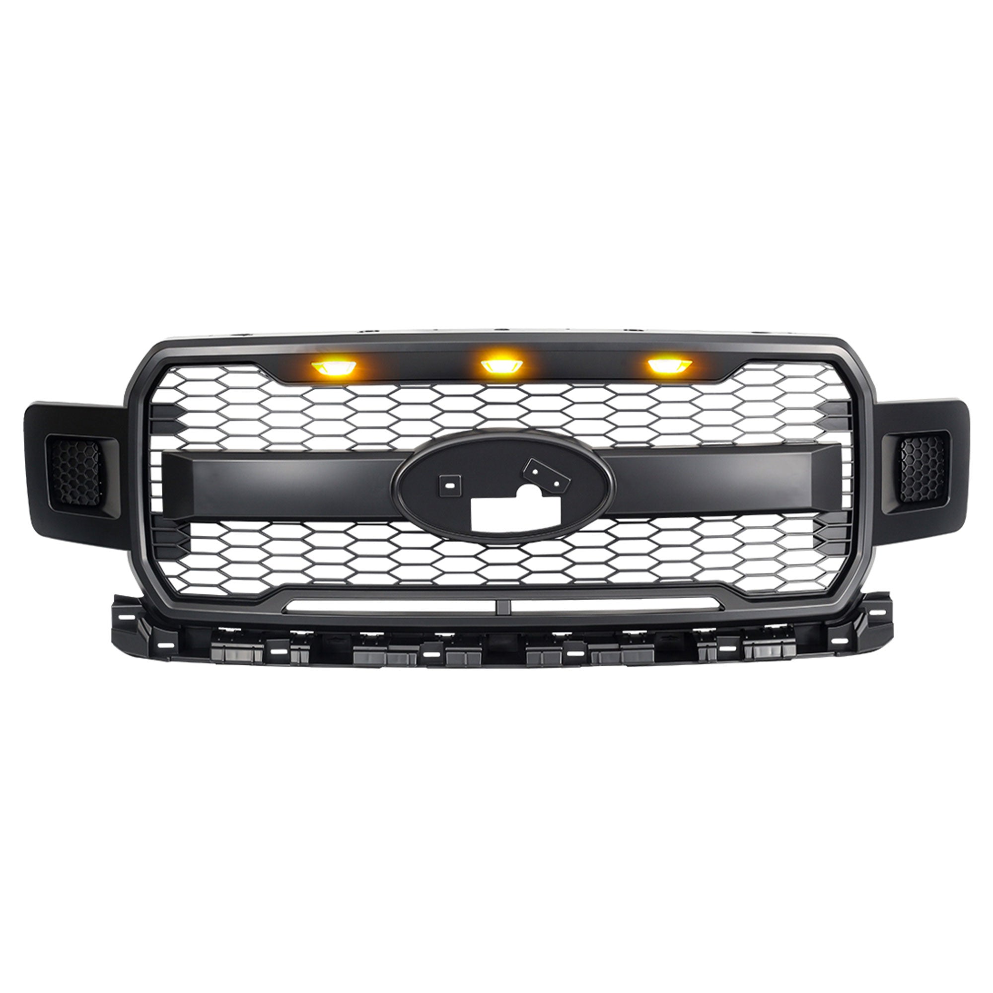 AMERICAN MODIFIED Raptor Style Mesh Grille for Ford F150, Matte Black (Open Box) - VMInnovations