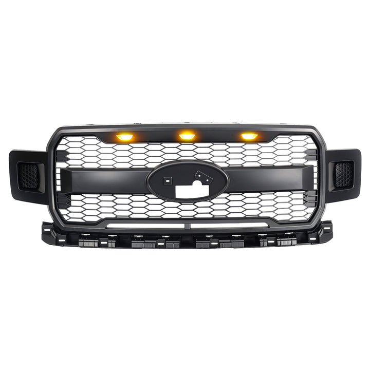 AMERICAN MODIFIED Raptor Style Mesh Grille for Ford F150, Matte Black (Open Box)