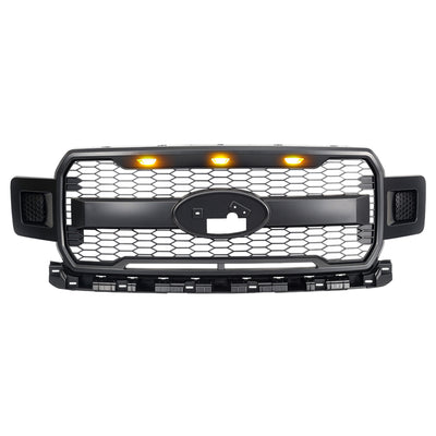 AMERICAN MODIFIED Raptor Style Mesh Grille for Ford F150, Matte Black (Open Box)