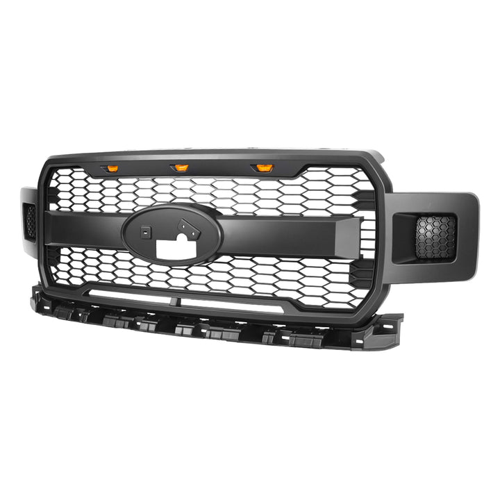 AMERICAN MODIFIED Raptor Style Mesh Grille for Ford F150, Matte Black (Open Box)