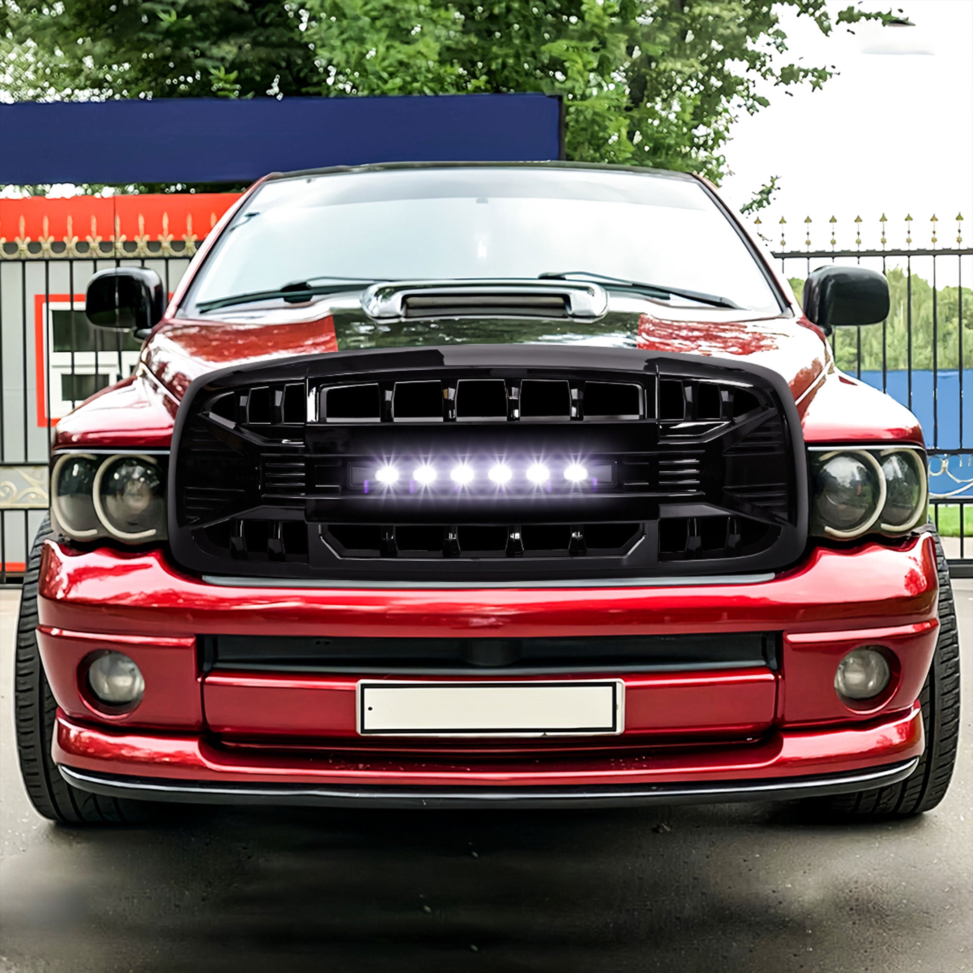 AMERICAN MODIFIED Armor Grille for 02-05 Ram 1500/2500/3500, Black (Open Box) - VMInnovations