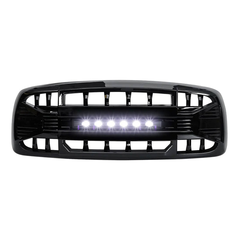 AMERICAN MODIFIED Armor Grille for 02-05 Dodge Ram 1500/2500/3500, Glossy Black