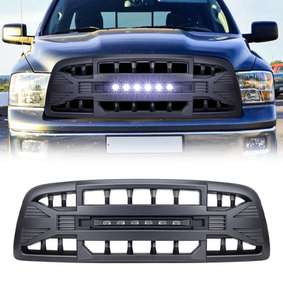 AMERICAN MODIFIED Armor Grille for 2009 to 2012 Dodge Ram 1500, Matte Black - VMInnovations