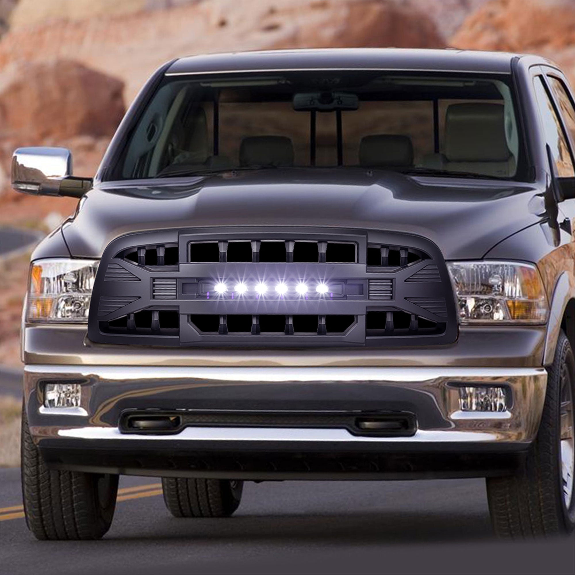 AMERICAN MODIFIED Armor Grille for 2009 to 12 Dodge Ram, Matte Black (Open Box) - VMInnovations