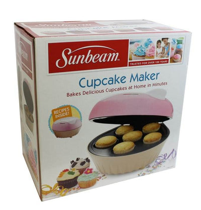 Sunbeam FPSBCML900 Electric Portable 6 Cupcake Muffin Maker - Pink (Open Box)