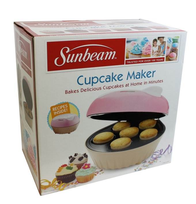 Sunbeam FPSBCML900 Electric Portable 6 Cupcake Muffin Maker - Pink (Open Box)