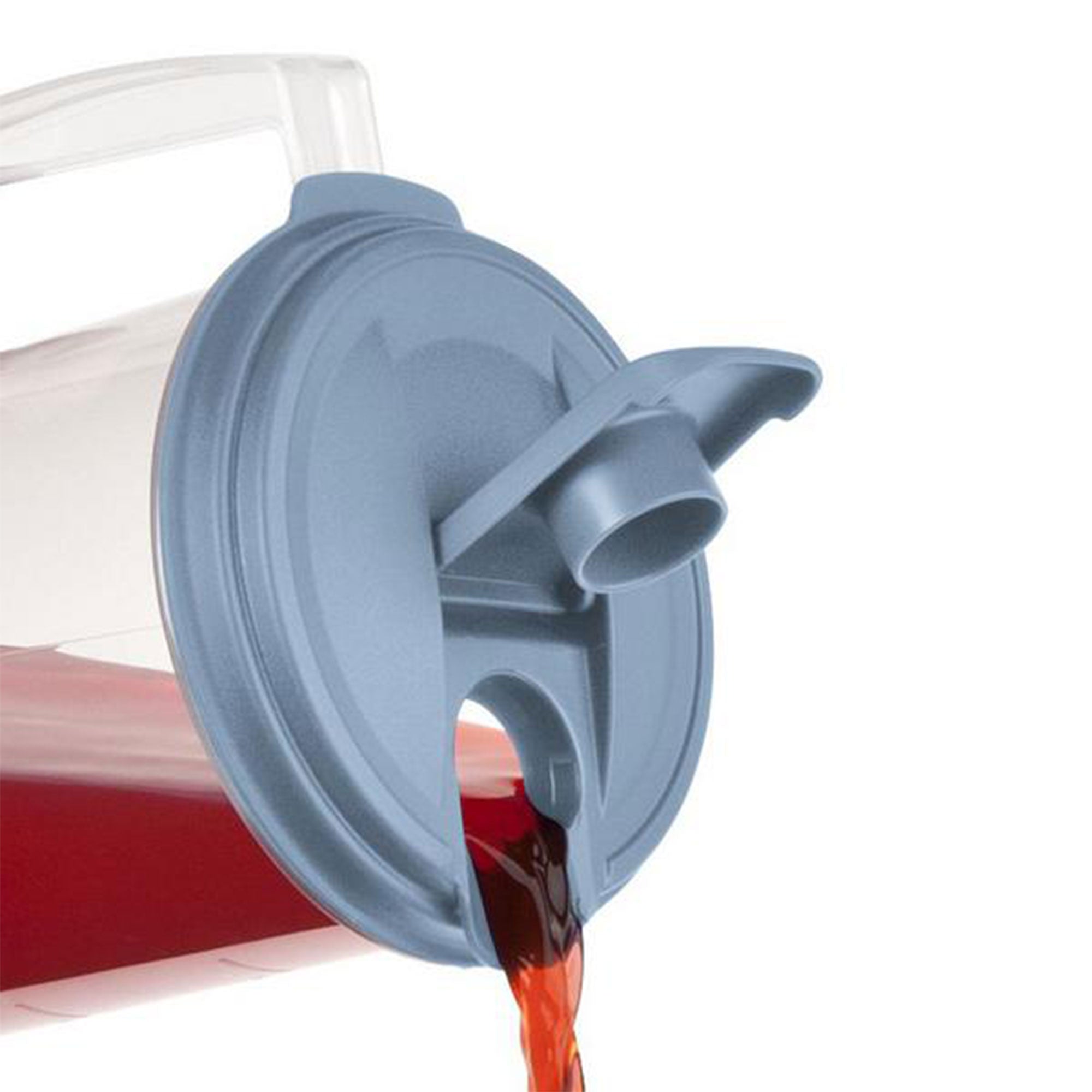 Sterilite 2 Quart Plastic Hinged Pitcher with Comfort Grip Handle, Blue, 12-Pack - VMInnovations