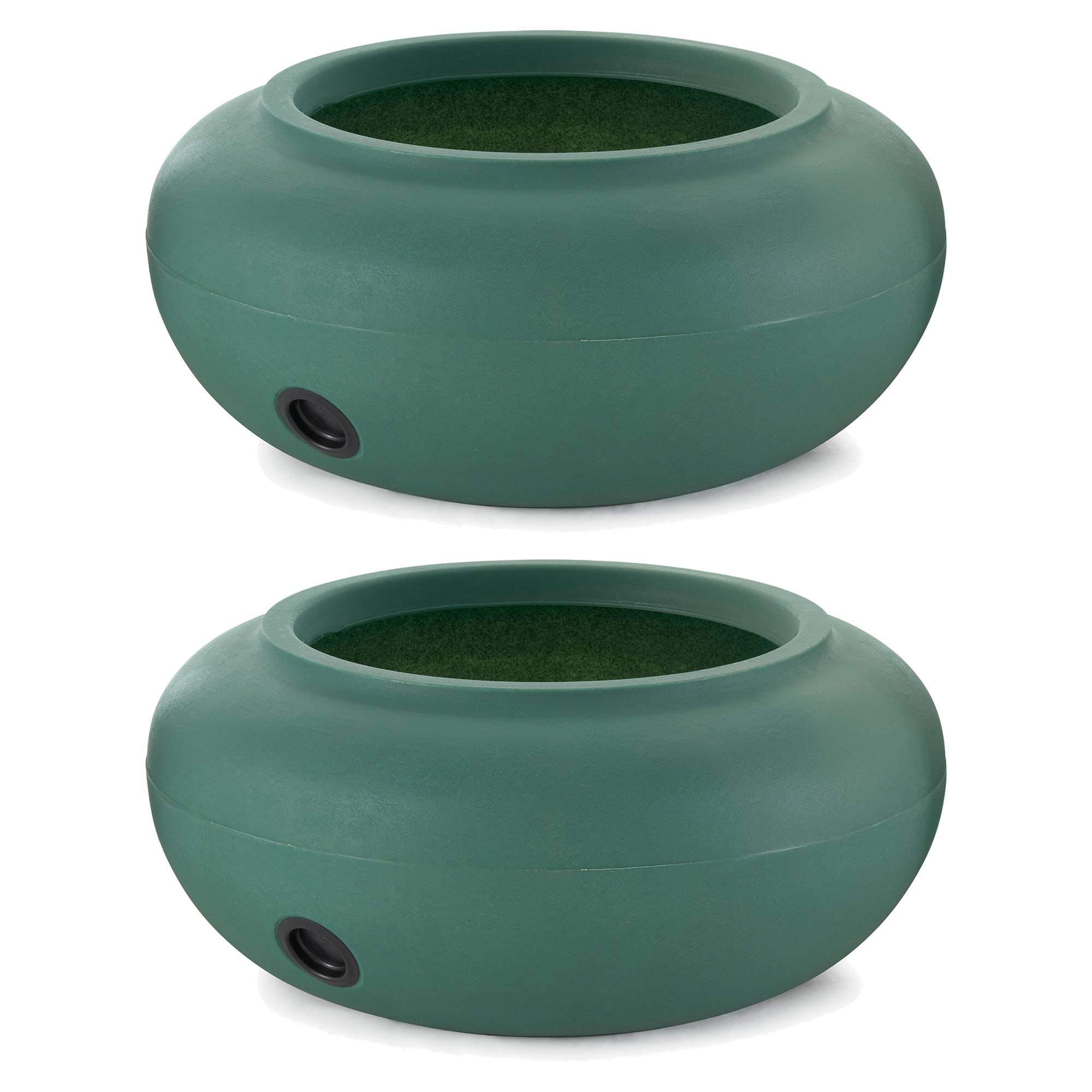The HC Companies 21 Inch Garden Hose Holder Pot for 75 to 100 Ft Hoses (2 Pack) - VMInnovations