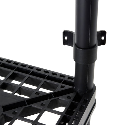 Gracious Living 4 Shelf Fixed Height Ventilated Heavy Duty Storage Unit, Black - VMInnovations