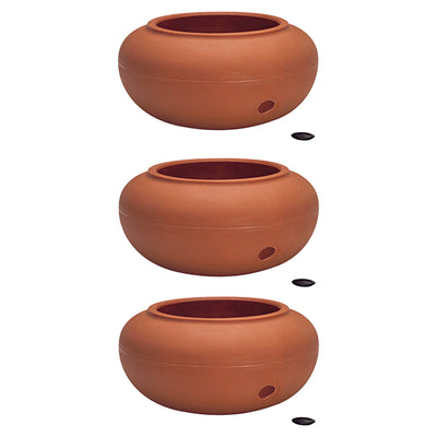 The HC Companies 21 Inch Garden Hose Holder Pot for 75 to 100 Ft Hoses (3 Pack)
