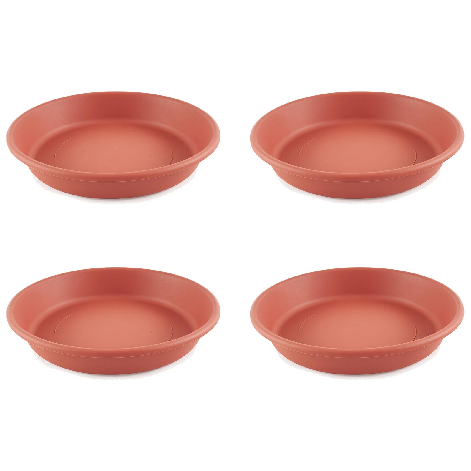 HC Companies Classic 17.63 Inch Tray Saucer for Planters, Terracotta (4 Pack) - VMInnovations