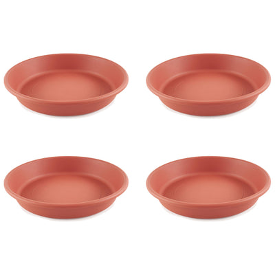 HC Companies Classic 17.63 Inch Tray Saucer for Planters, Terracotta (4 Pack)