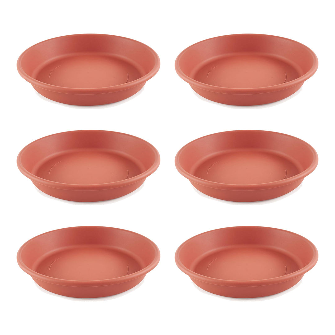 HC Companies Classic 17.63 Inch Tray Saucer for Planters, Terracotta (6 Pack) - VMInnovations