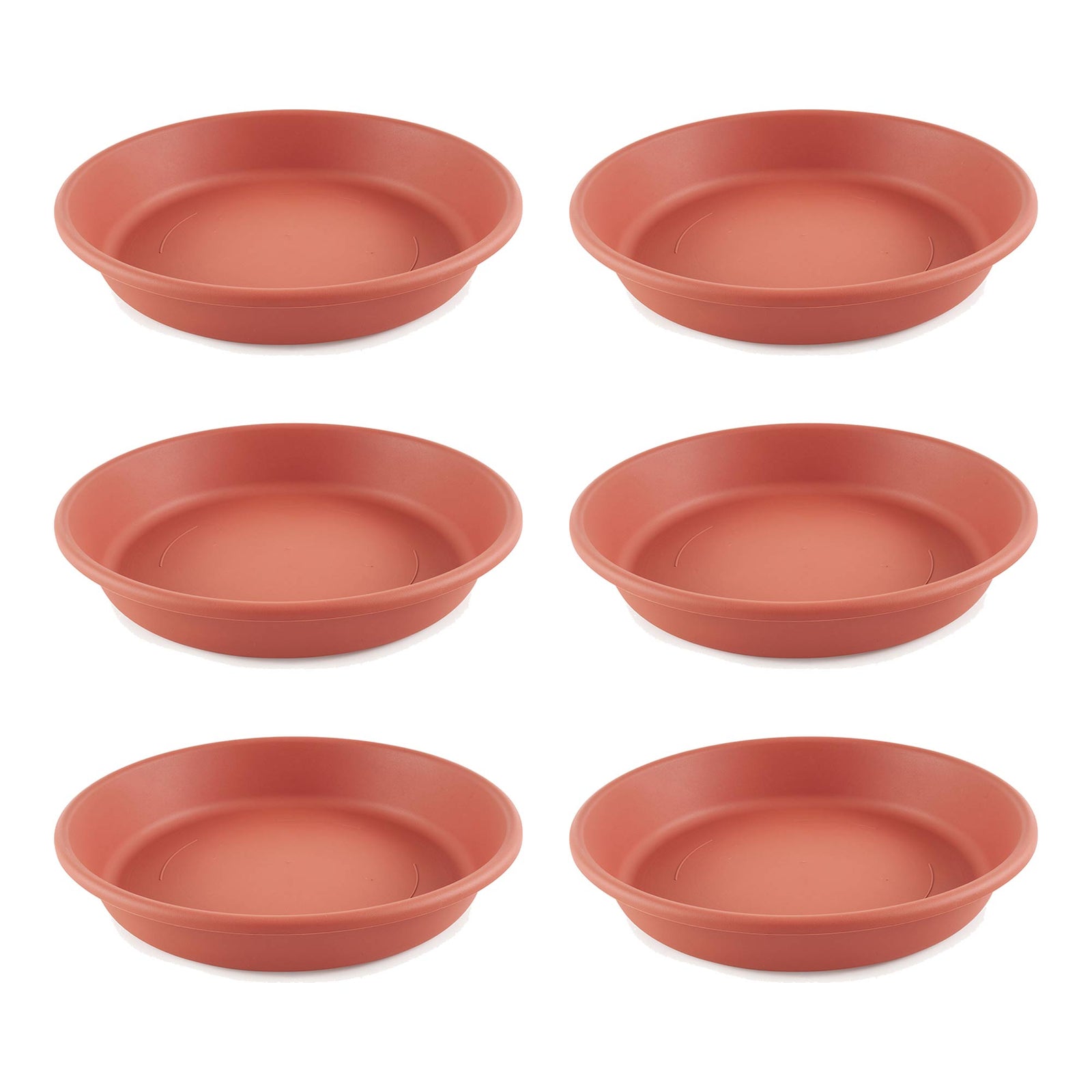 HC Companies Classic 17.63 Inch Tray Saucer for Planters, Terracotta (6 Pack) - VMInnovations