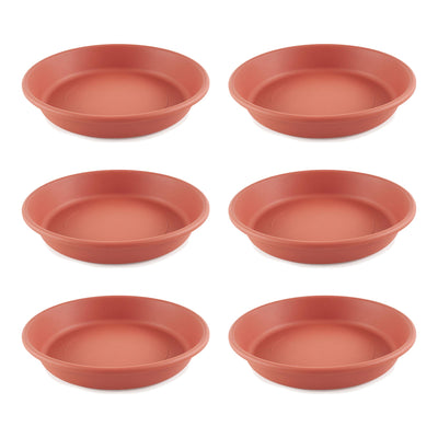HC Companies Classic 17.63 Inch Tray Saucer for Planters, Terracotta (6 Pack) - VMInnovations