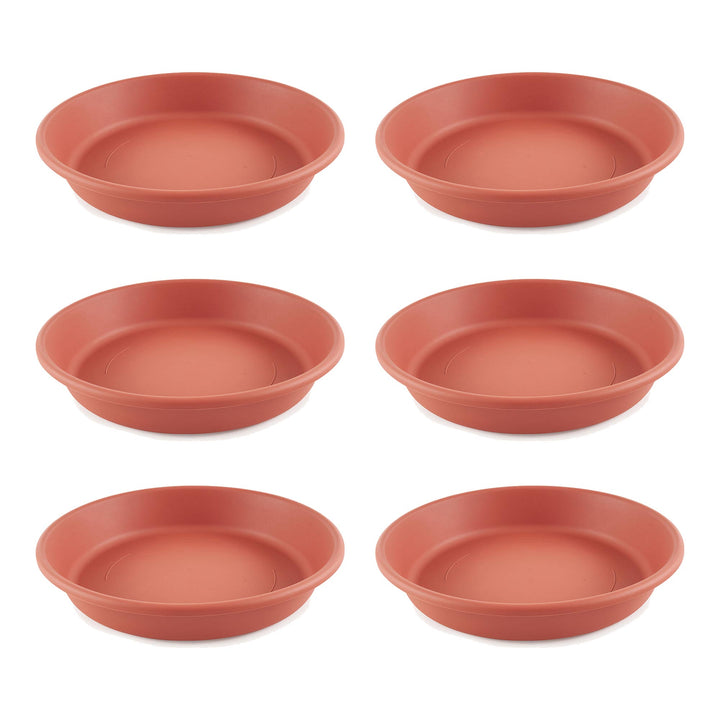 HC Companies Classic 17.63 Inch Tray Saucer for Planters, Terracotta (6 Pack) - VMInnovations
