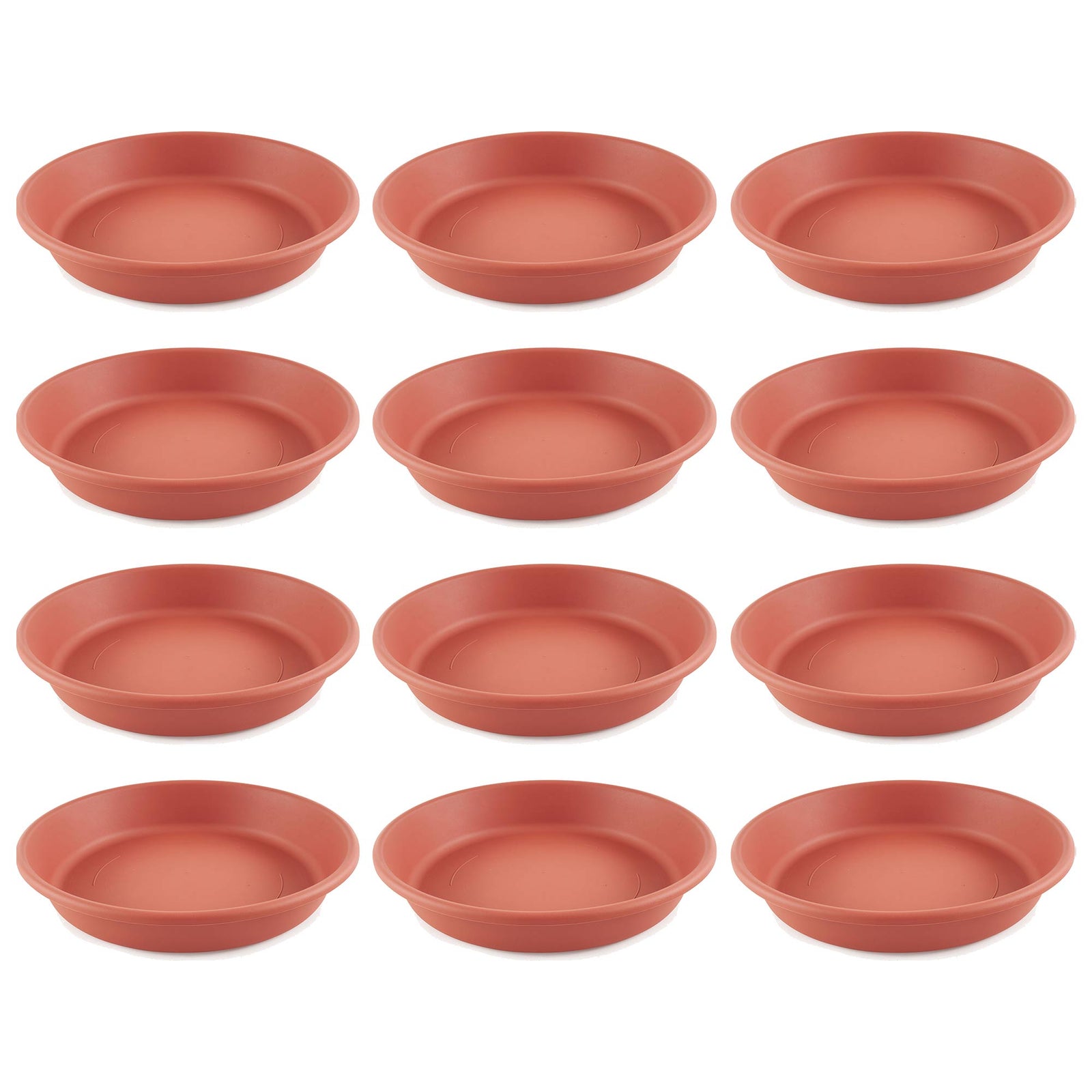 HC Companies Classic 17.63 Inch Tray Saucer for Planters, Terracotta (12 Pack) - VMInnovations