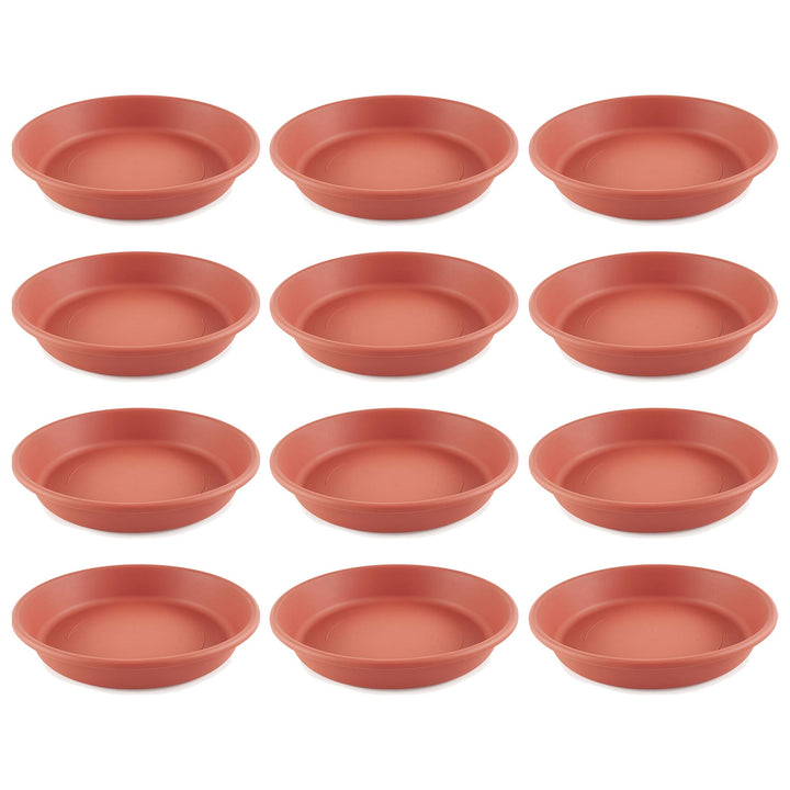 HC Companies Classic 17.63 Inch Tray Saucer for Planters, Terracotta (12 Pack)