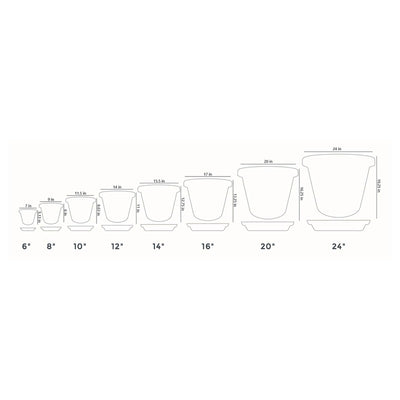The HC Companies 16.3 Inch Planter Saucer for Classic Pots, Chocolate (12 Pack) - VMInnovations