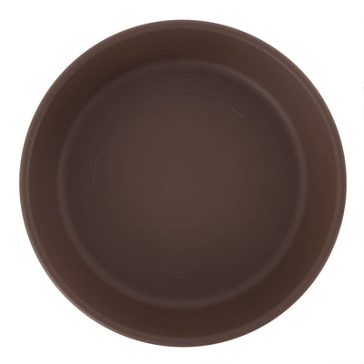 The HC Companies Classic 21" Deep Plastic Round Plant Pot Saucer, Brown (4 Pack) - VMInnovations