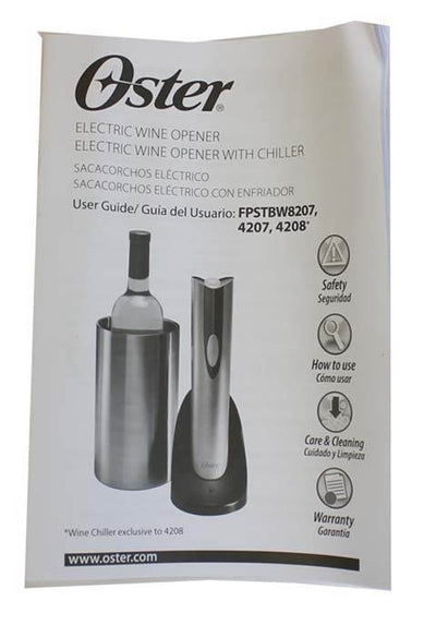 OSTER FPSTBW8207-S Electric Portable Battery Wine Bottle Opener (Open Box)