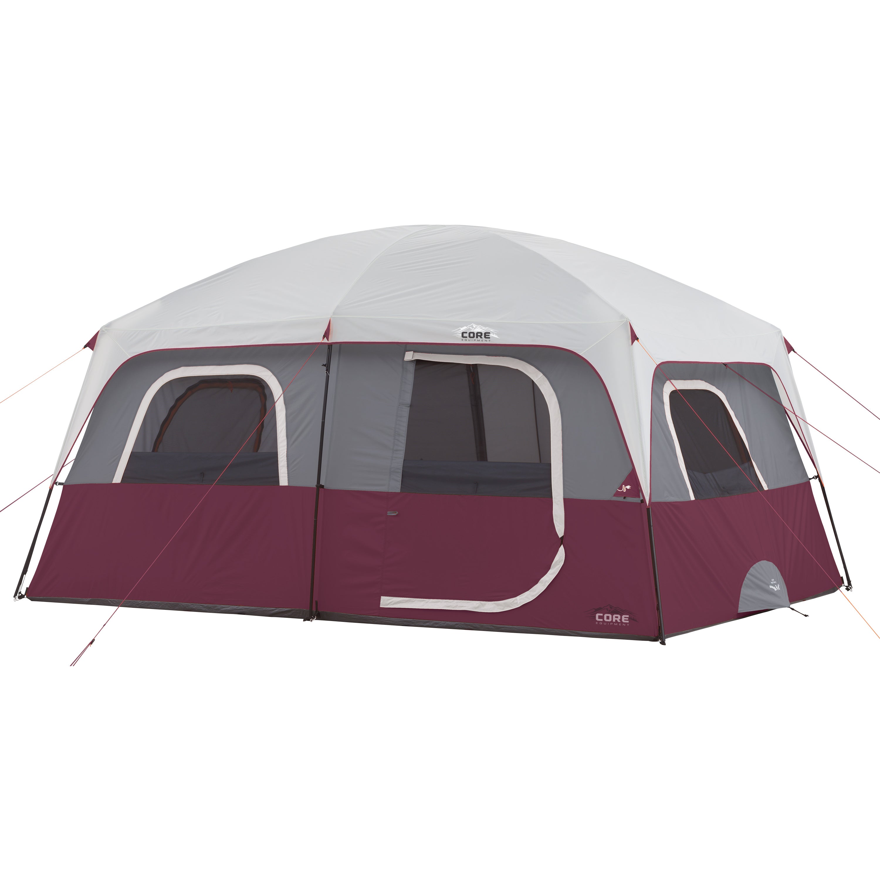 CORE Straight Wall 14x10Ft 10 Person Cabin Tent w 2 Room (Certified Refurbished)