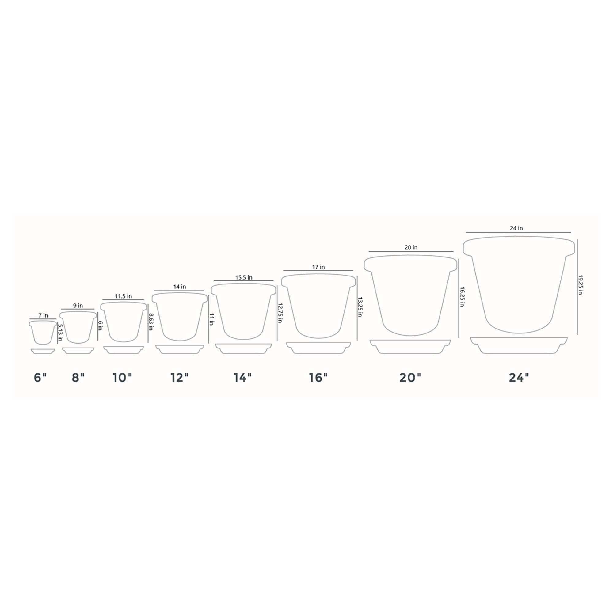 The HC Companies Classic 21" Deep Plastic Round Plant Pot Saucer, Brown (6 Pack) - VMInnovations