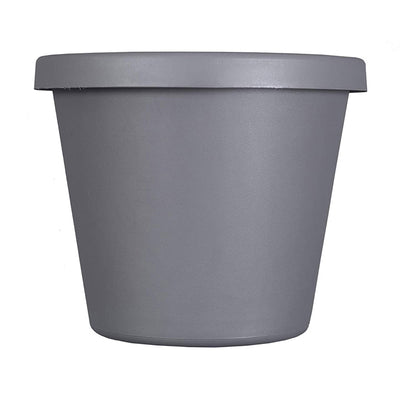 The HC Companies Classic 24 Inch Durable Plastic Pot Planter, Gray (4 Pack) - VMInnovations