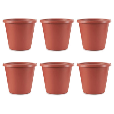 The HC Companies 20 In Plastic Classic Flower Pot Planter, Terra Cotta (6 Pack) - VMInnovations