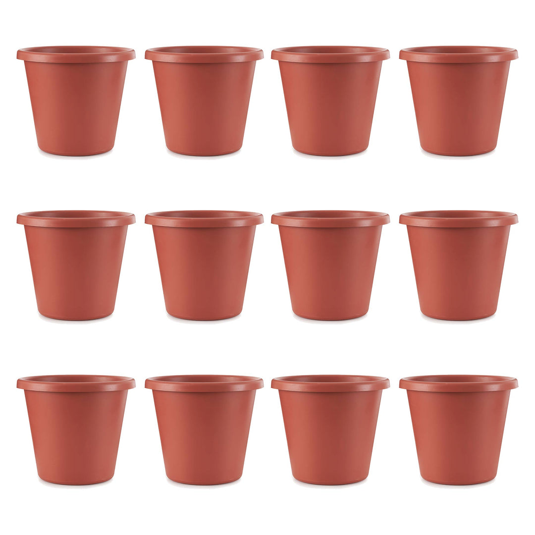 The HC Companies 20 In Plastic Classic Flower Pot Planter, Terra Cotta (12 Pack)