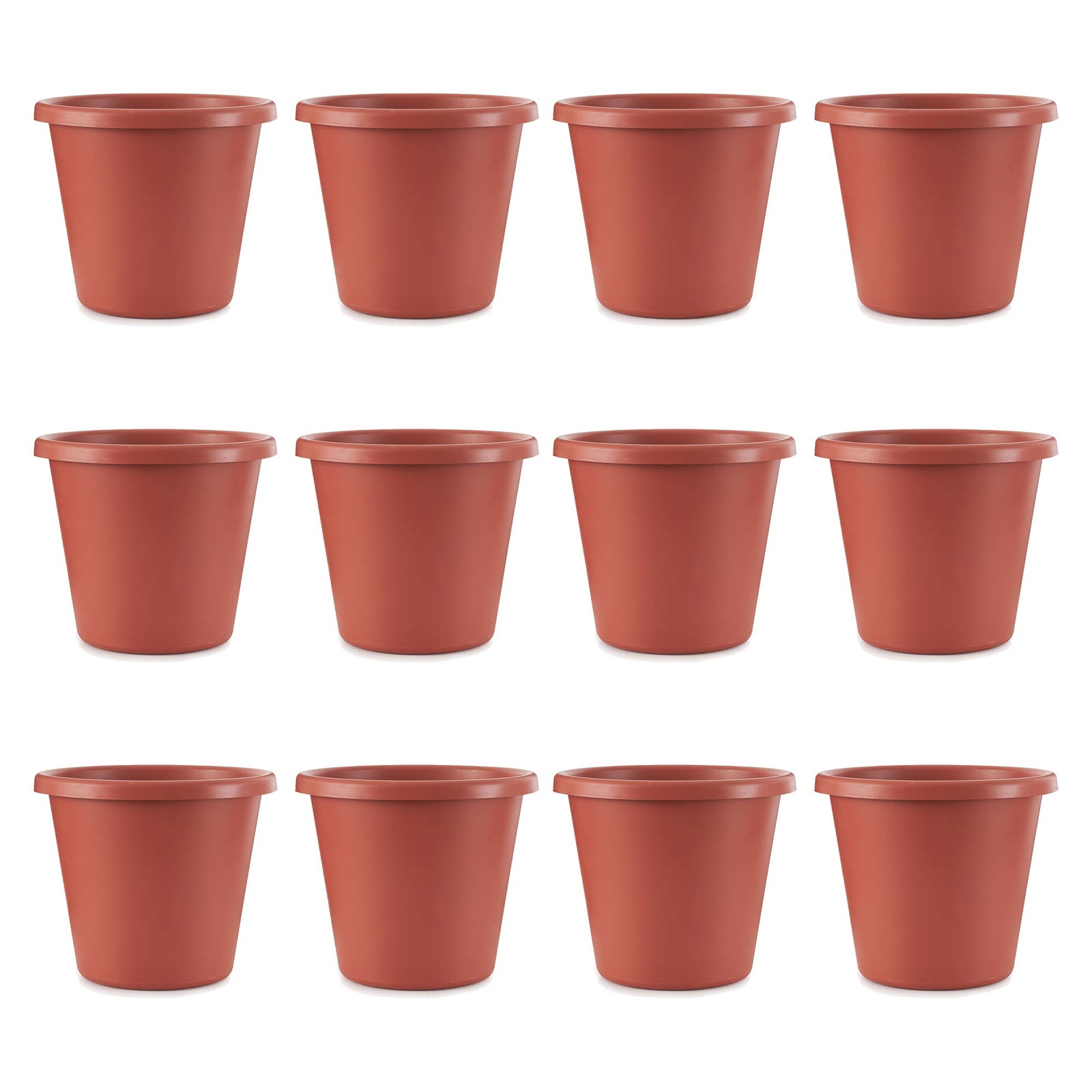 The HC Companies 20 In Plastic Classic Flower Pot Planter, Terra Cotta (12 Pack) - VMInnovations