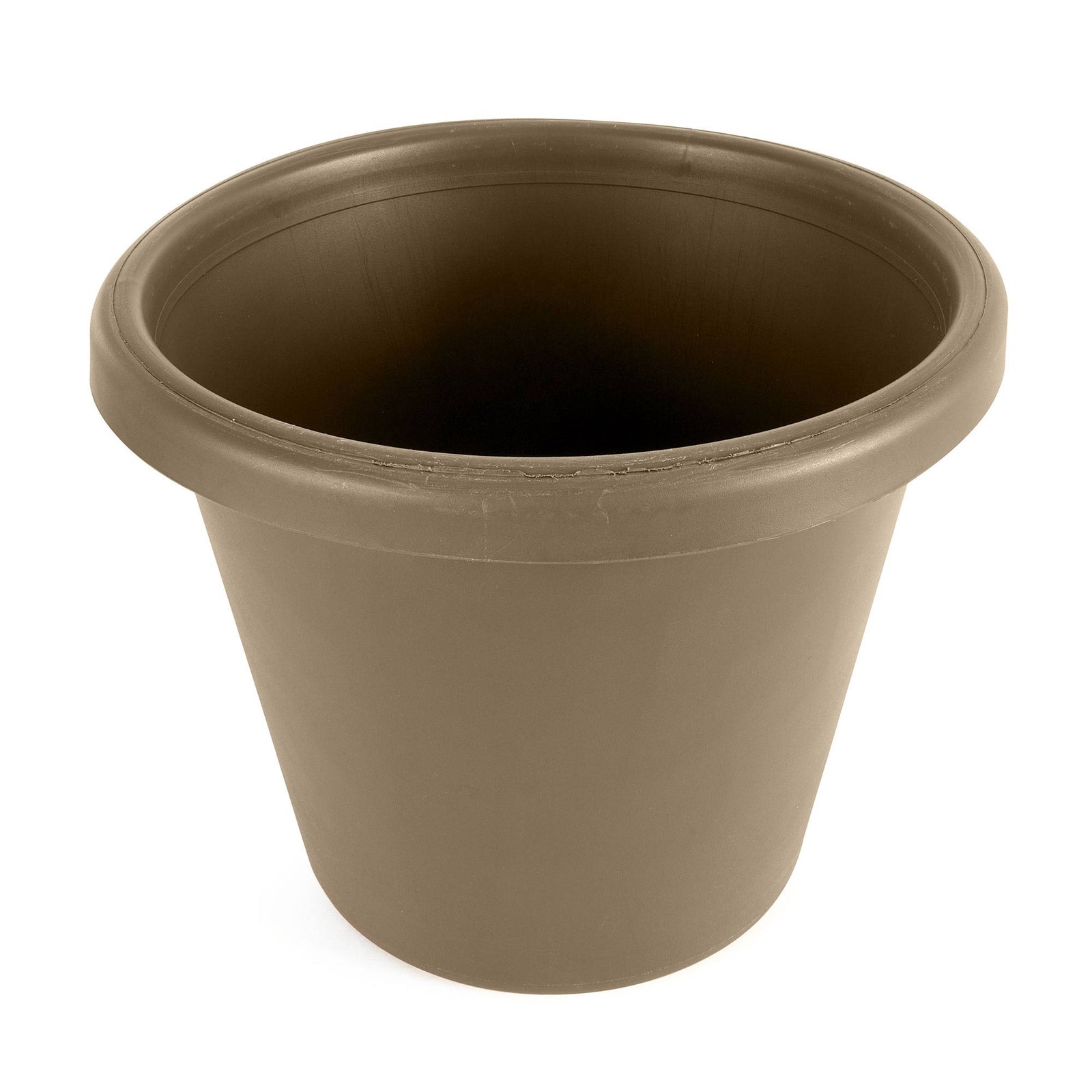 The HC Companies 16 Inch Plastic Classic Flower Pot Planter, Beige (4 Pack) - VMInnovations