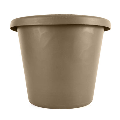 The HC Companies 16 Inch Plastic Classic Flower Pot Planter, Beige (4 Pack) - VMInnovations