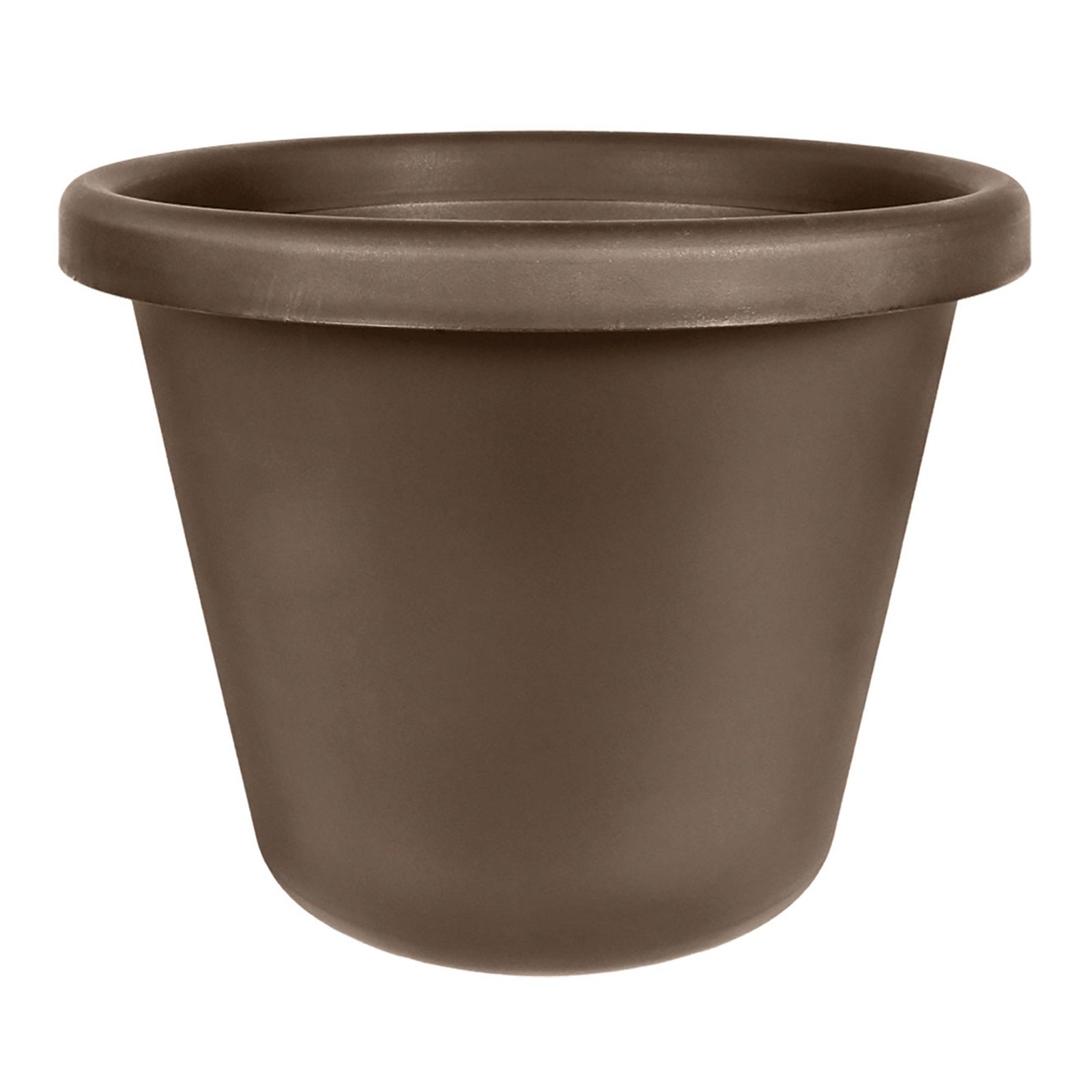 The HC Companies 24 Inch Plastic Classic Flower Pot Planter, Brown (4 Pack) - VMInnovations