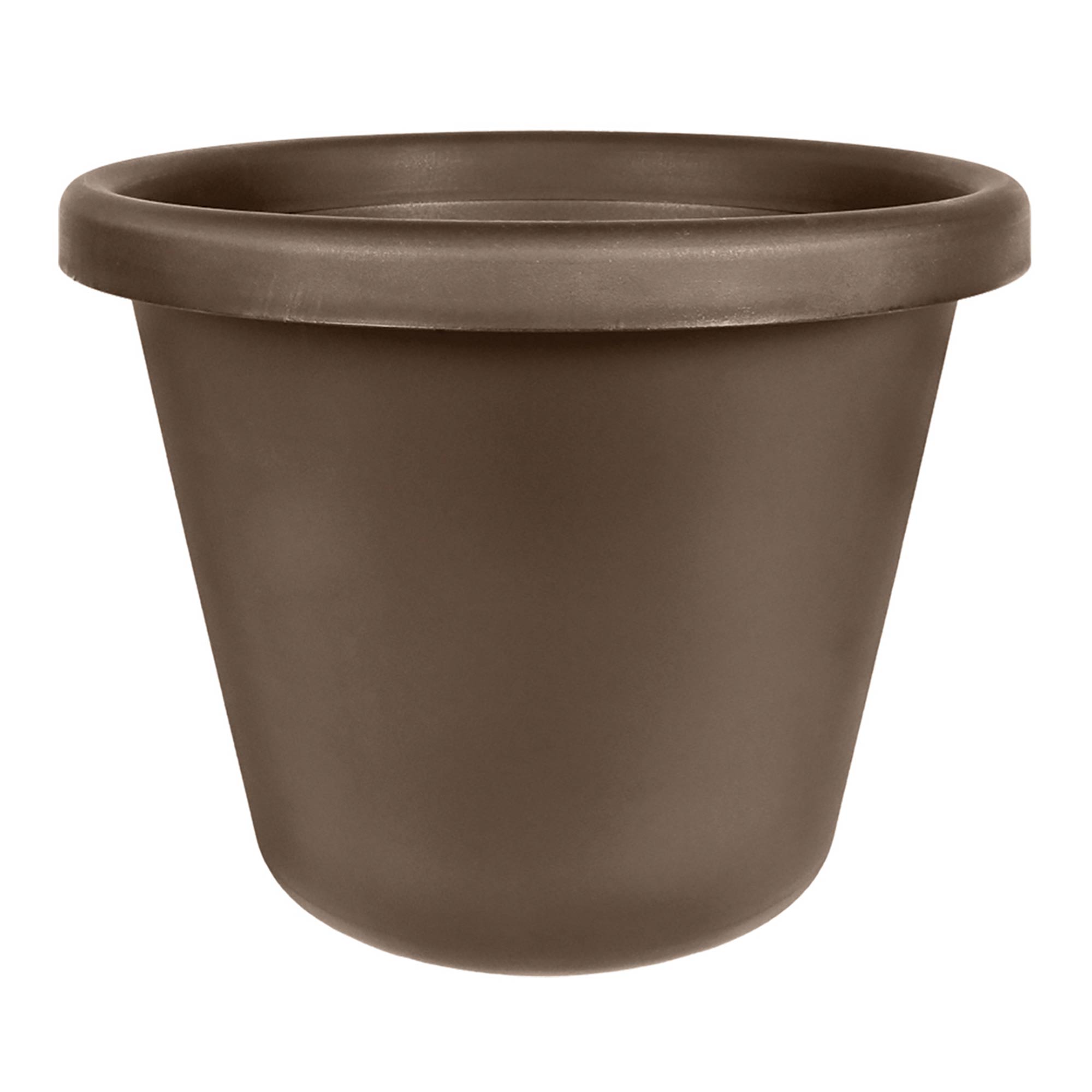 The HC Companies 24 Inch Plastic Classic Flower Pot Planter, Brown (12 Pack) - VMInnovations