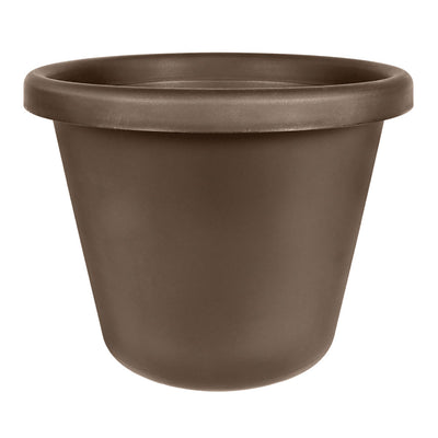 The HC Companies 24 Inch Plastic Classic Flower Pot Planter, Brown (12 Pack) - VMInnovations