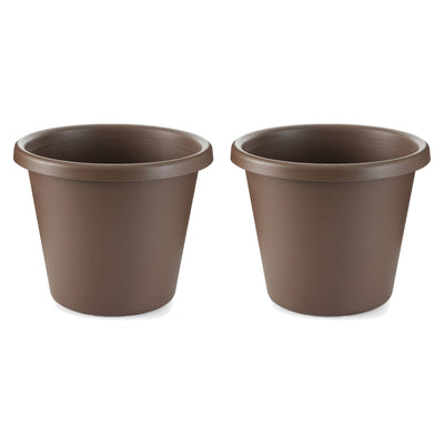 The HC Companies 14 Inch Indoor or Outdoor Classic Flower Pot Planter (2 Pack) - VMInnovations