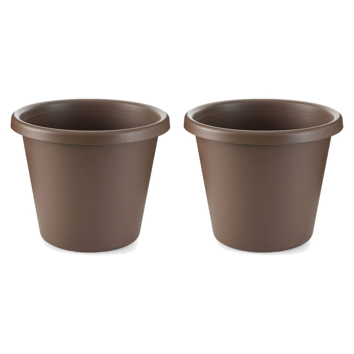 The HC Companies 14 Inch Indoor or Outdoor Classic Flower Pot Planter (2 Pack)