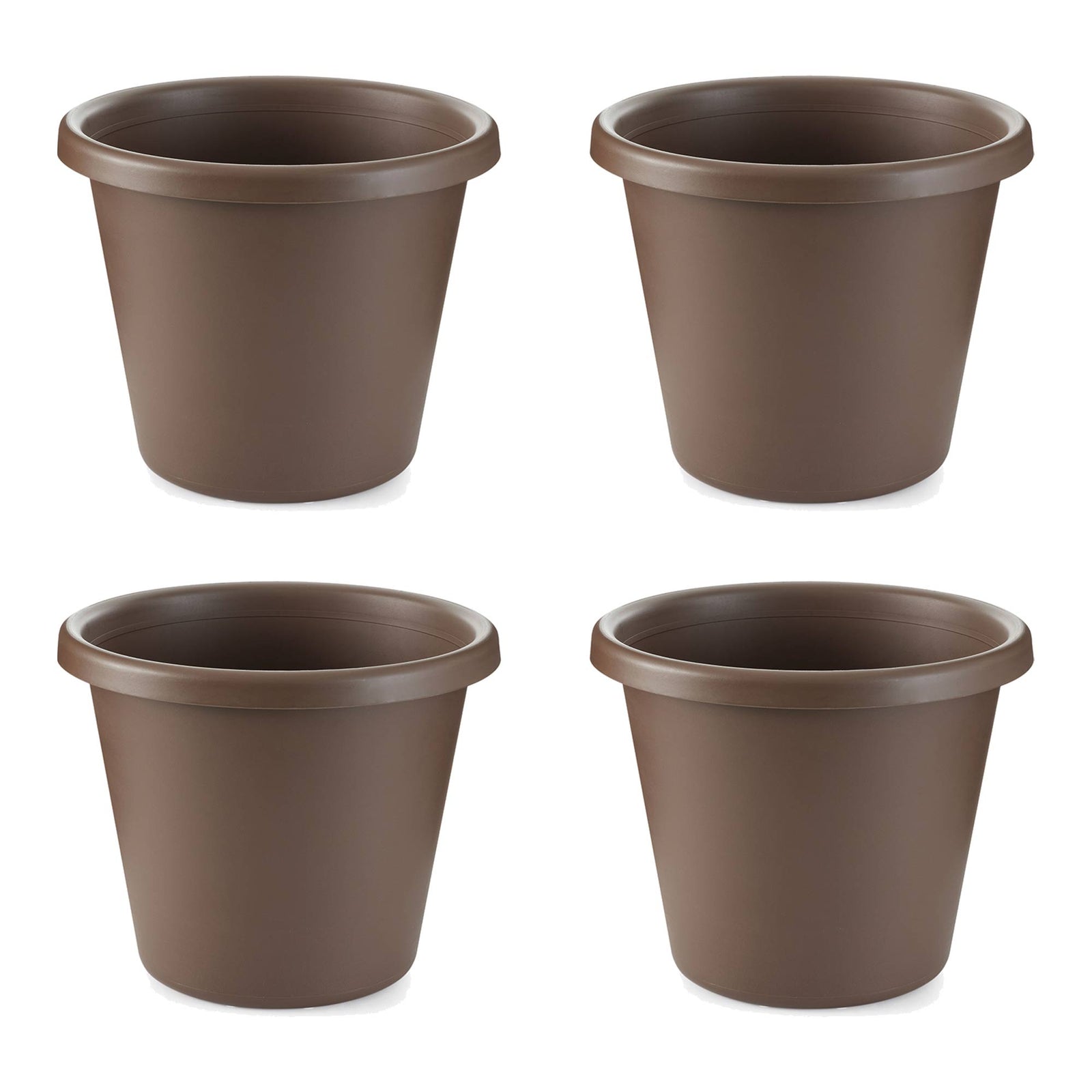 The HC Companies 14 Inch Indoor or Outdoor Classic Flower Pot Planter (4 Pack) - VMInnovations