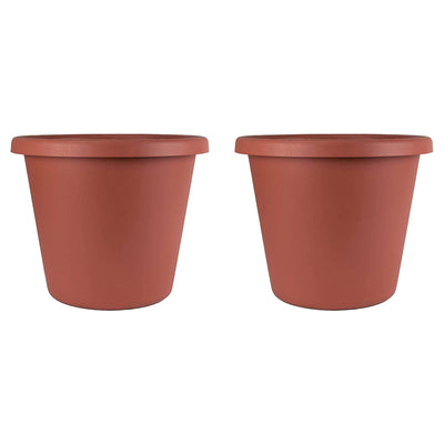 The HC Companies 14 Inch Plastic Indoor Outdoor Classic Pot Planter (2 Pack)