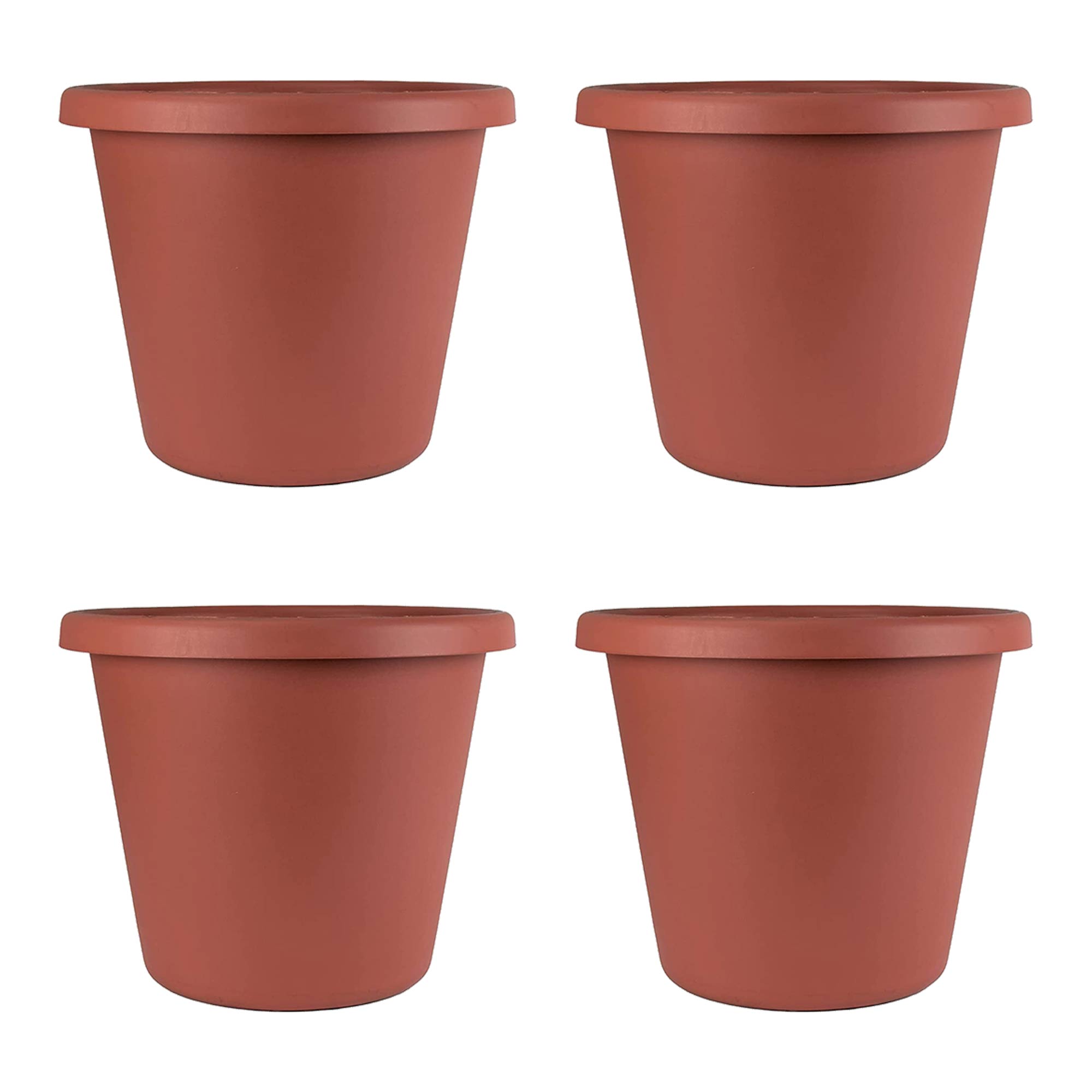 The HC Companies 14 Inch Plastic Indoor Outdoor Classic Pot Planter (4 Pack)