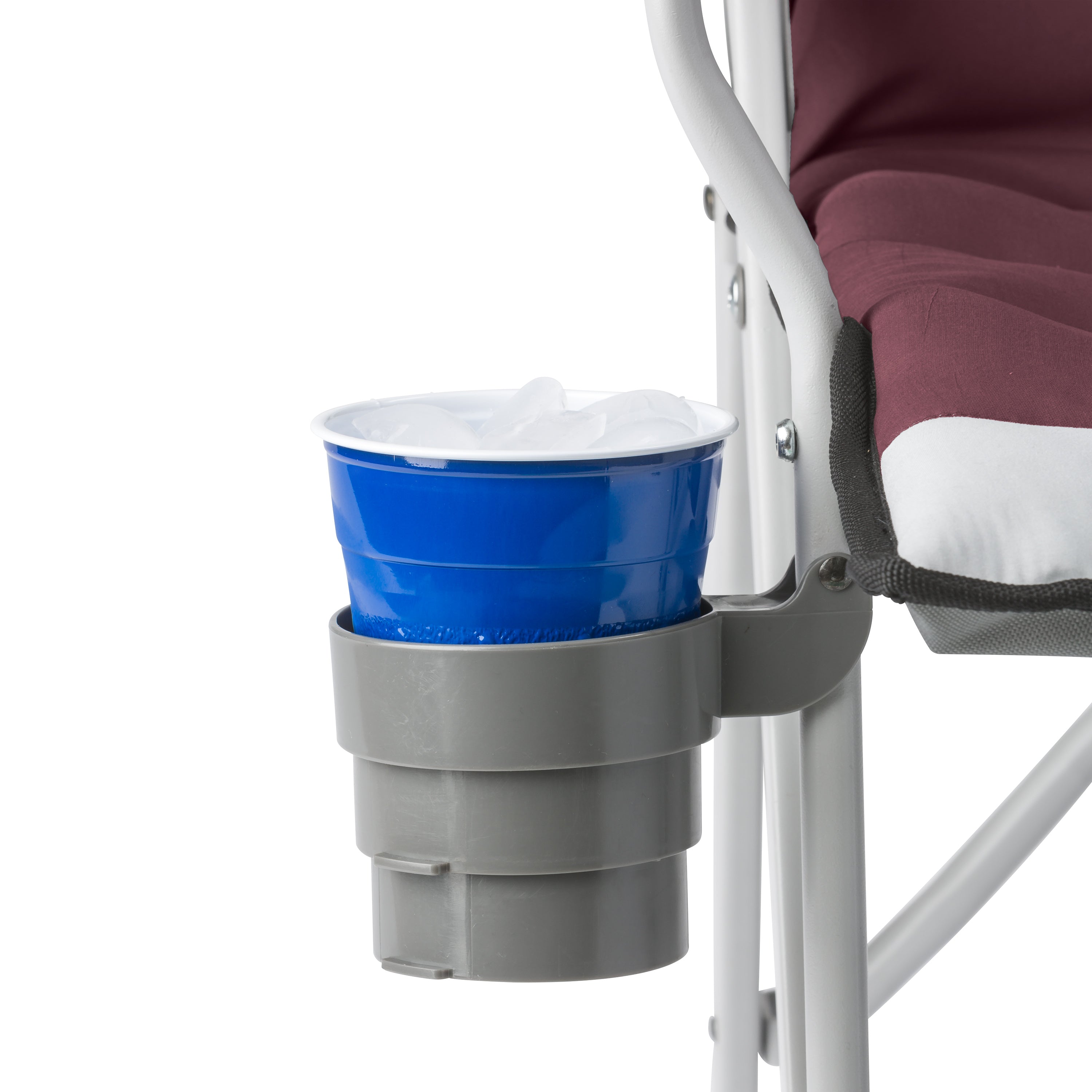 CORE Padded Hard Arm Chair w/ Storage Pockets & Carry Bag, 300lb Capacity, Wine - VMInnovations