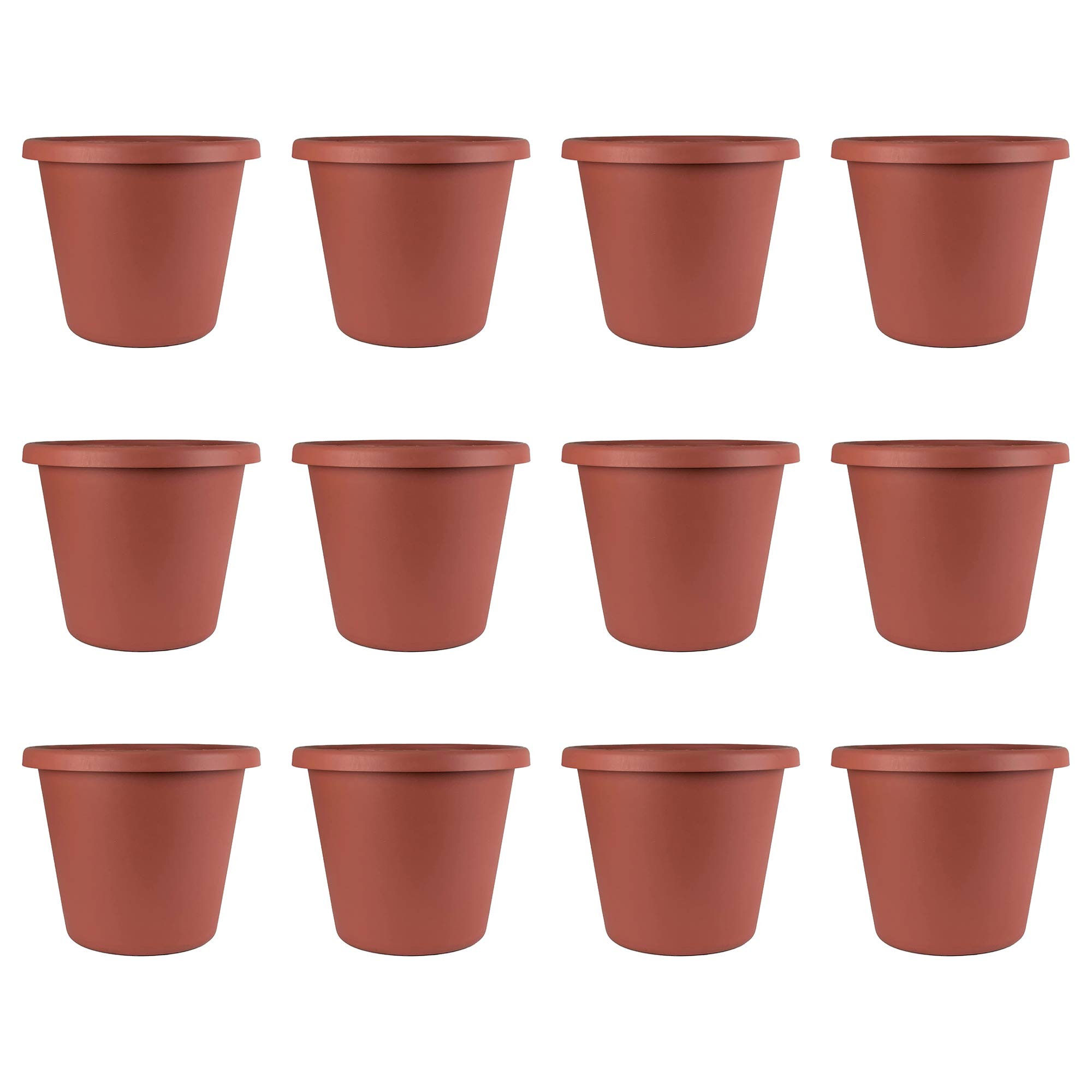 The HC Companies 14 Inch Plastic Indoor Outdoor Classic Pot Planter (12 Pack)