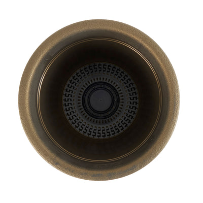 HC Companies Sierra 10 Inch Round Garden Planter Pot, Celtic Bronze (3 Pack) - VMInnovations