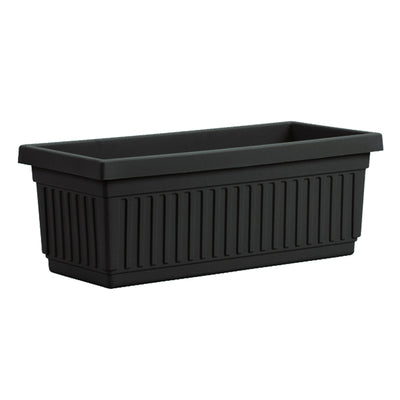 HC Companies 30 Inch Fluted Plastic Venetian Garden Flower Window Box (3 Pack) - VMInnovations
