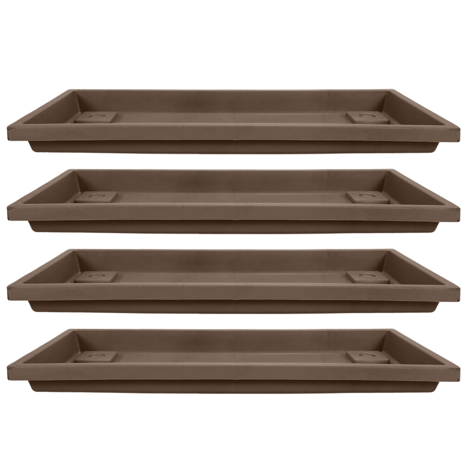 HC Companies Farmhouse Venetian 18 Inch Rectangular Flower Box Saucer (4 Pack) - VMInnovations
