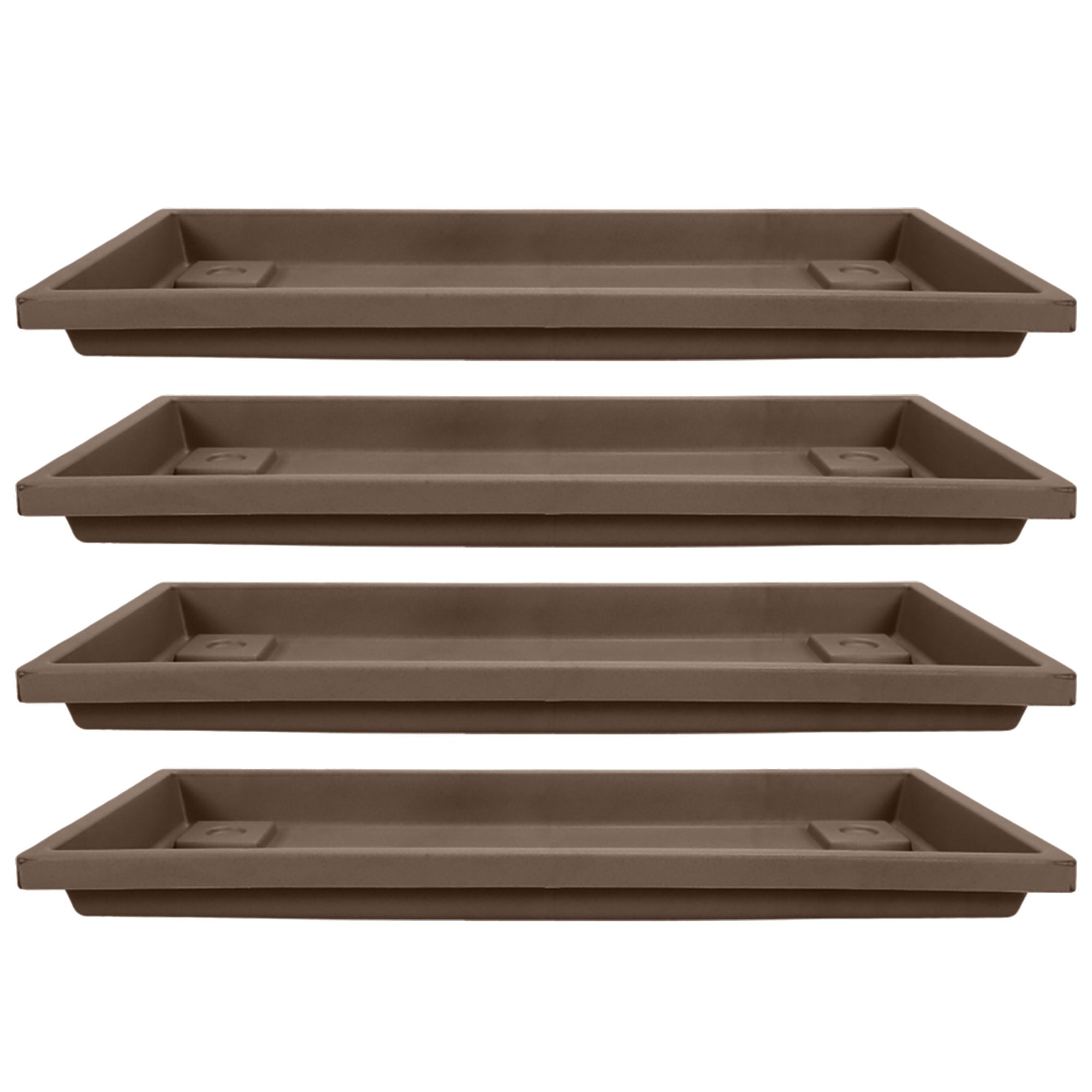 HC Companies Farmhouse Venetian 18 Inch Rectangular Flower Box Saucer (4 Pack) - VMInnovations