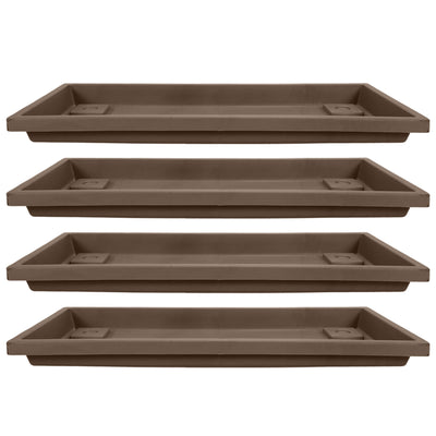 HC Companies Farmhouse Venetian 18 Inch Rectangular Flower Box Saucer (4 Pack) - VMInnovations