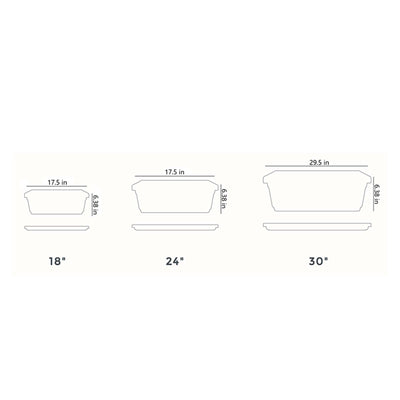 HC Companies Farmhouse Venetian 18 Inch Rectangular Flower Box Saucer (4 Pack) - VMInnovations